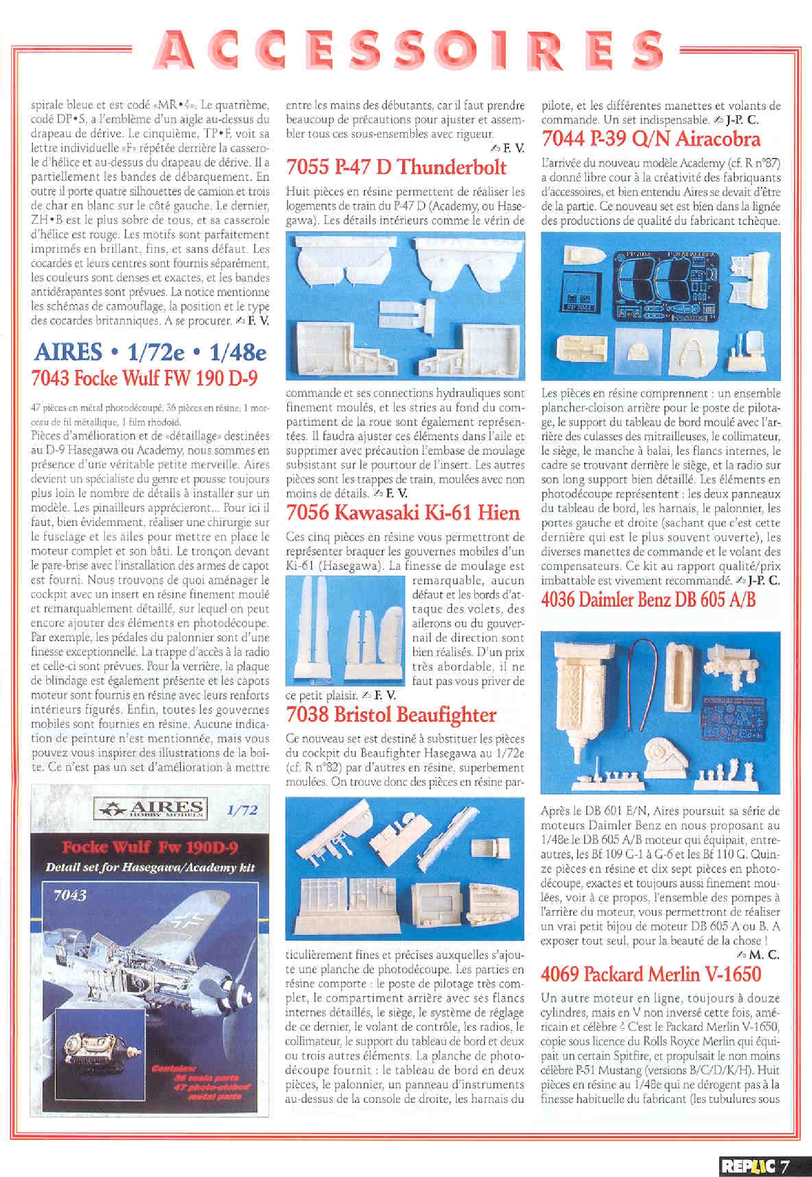 Replic 096 - F-84G, BV-141 A, Westland Whirlwind, Technic-Panels